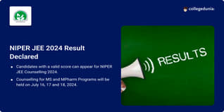 NIPER JEE 2024 Result Declared @niperguwahati.ac.in; Get Direct Link Here